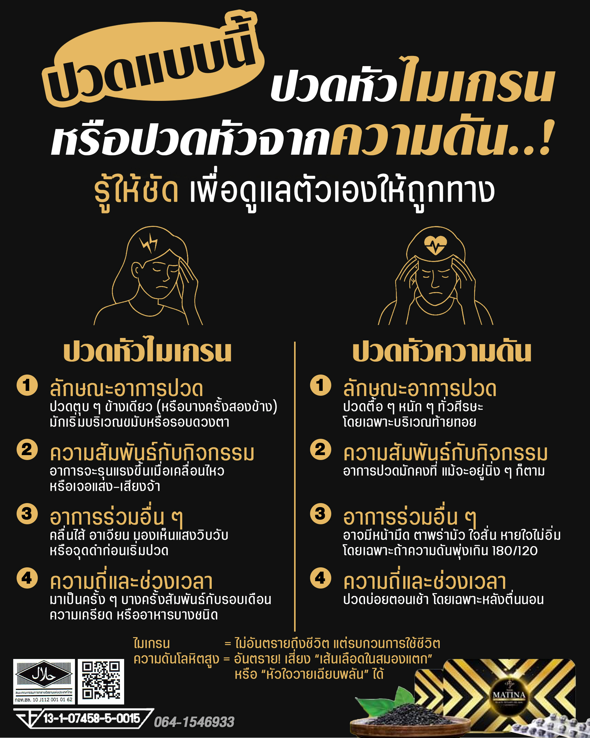 ปวดหัวแบบนี้ใช่ไมเกรน หรือเพราะความดันขึ้น